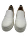Chloe Shoe Size 38 Cream Leather Low Top scallop trim Logo Slip On Sneakers Cream / 38