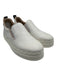 Chloe Shoe Size 38 Cream Leather Low Top scallop trim Logo Slip On Sneakers Cream / 38