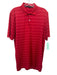 RLX Size M Red & Multi Synthetic Striped Athletic Polo Men's Short Sleeve Red & Multi / M
