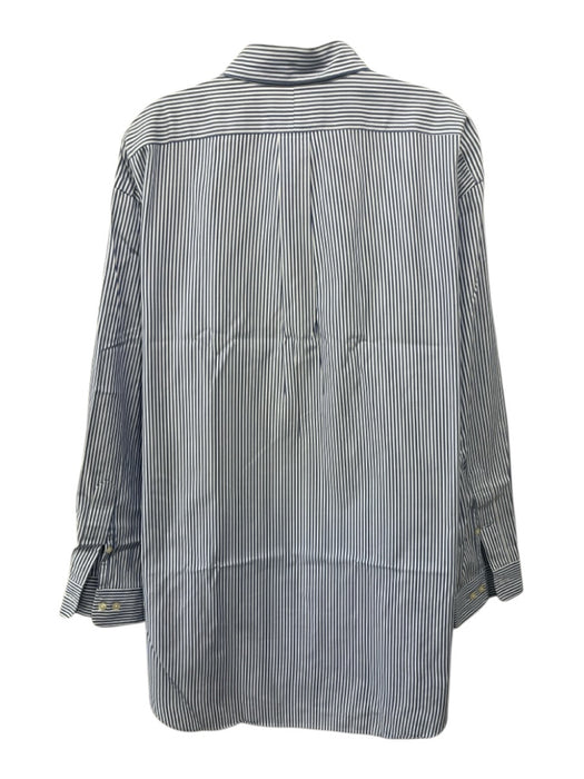 Ralph Lauren Size 16.5 Blue & White Cotton Striped Button Up Long Sleeve Shirt Blue & White / 16.5