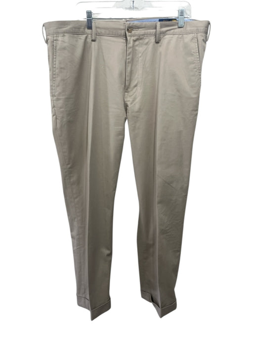 Polo Size est 38 Tan Cotton Solid Zip Fly Men's Pants Tan / est 38