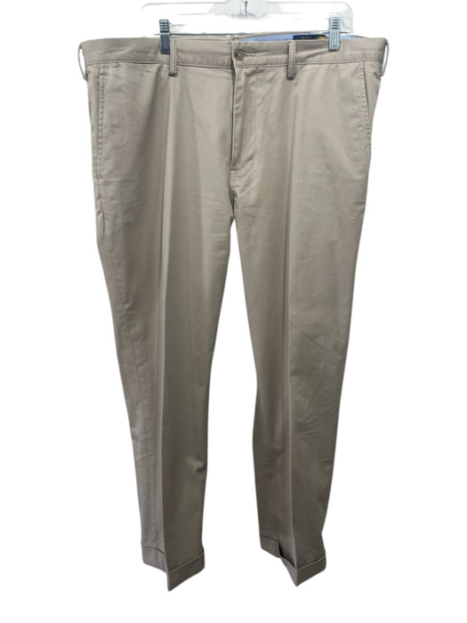 Polo Size est 38 Tan Cotton Solid Zip Fly Men's Pants Tan / est 38