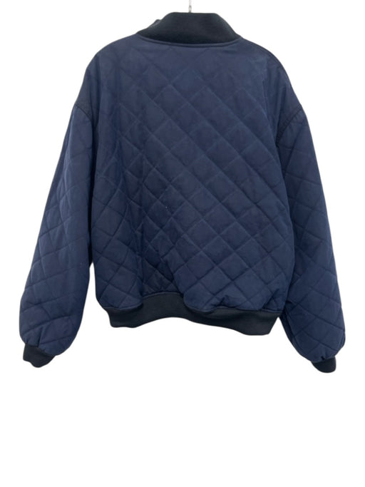 Polo Size XL Navy Blue Cotton Solid Zipper Men's Jacket Navy Blue / XL