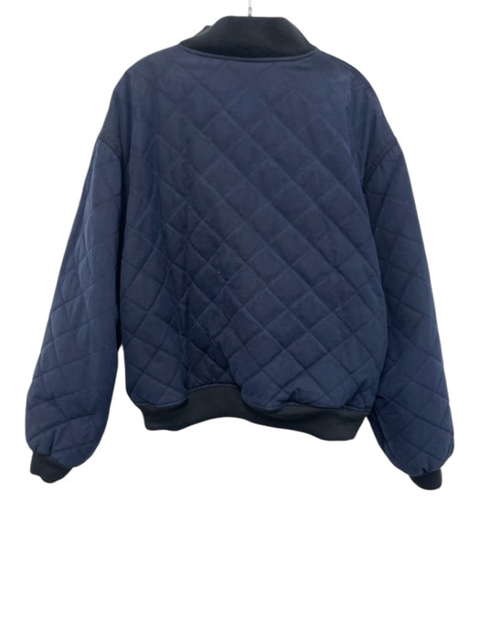 Polo Size XL Navy Blue Cotton Solid Zipper Men's Jacket Navy Blue / XL