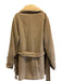 Polo Brown Solid Buttons Fur Lining Men's Coat Brown / M