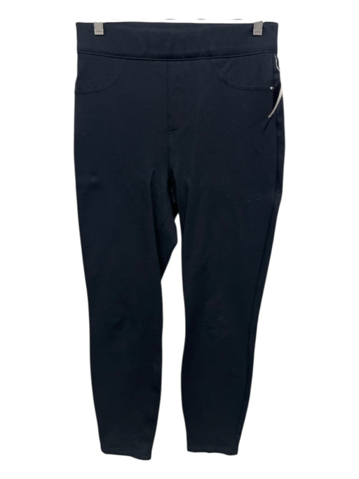 Spanx Size M Black Nylon Blend Elastic Waistband Faux Pockets Stretch Pants Black / M