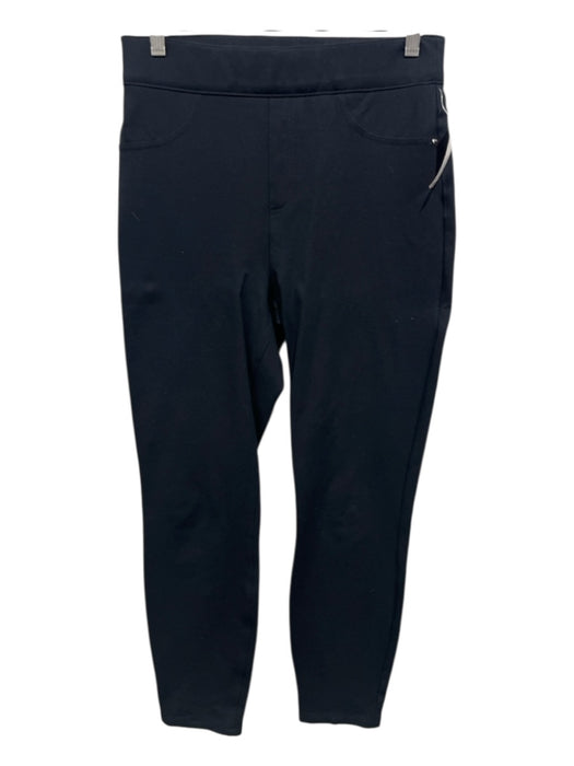 Spanx Size M Black Nylon Blend Elastic Waistband Faux Pockets Stretch Pants Black / M