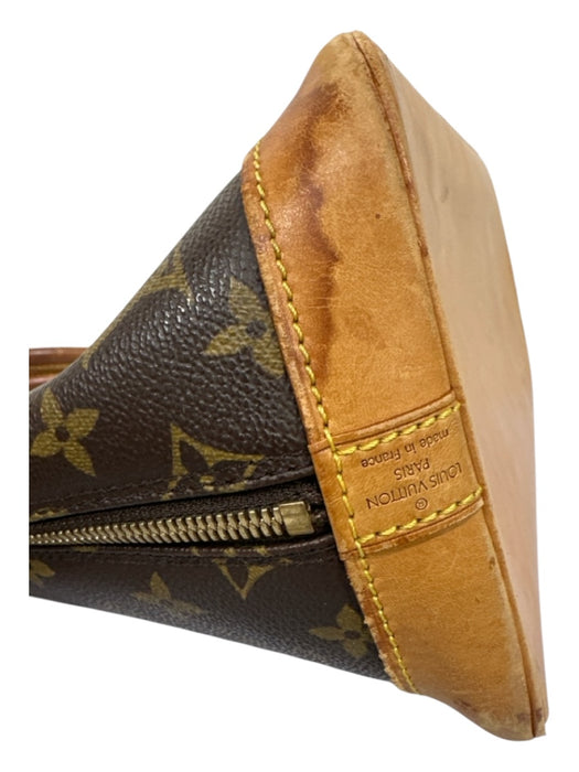 Louis Vuitton Brown & Amber Coated Canvas 2 Handles LV Monogram Alma Bag Brown & Amber / 35