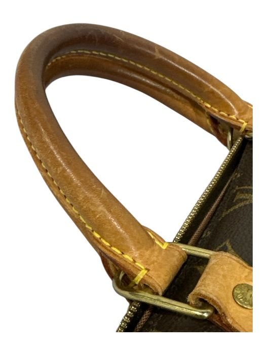 Louis Vuitton Brown & Amber Coated Canvas 2 Handles LV Monogram Alma Bag Brown & Amber / 35