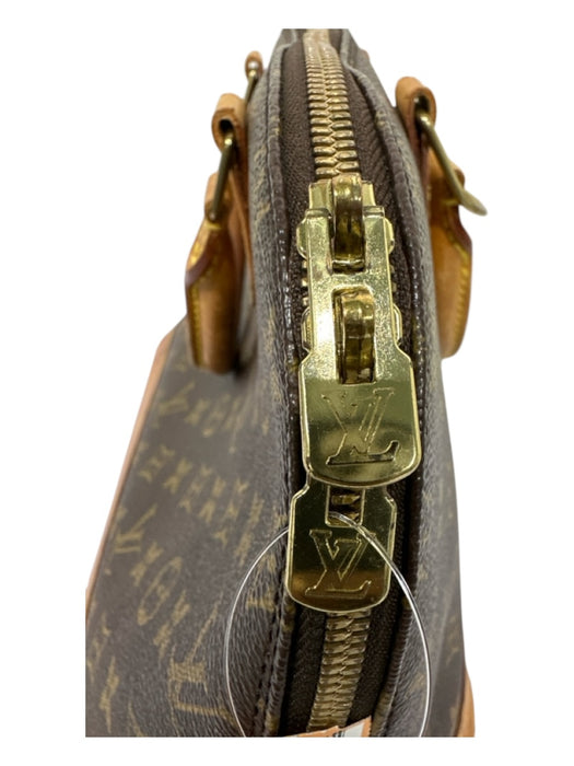 Louis Vuitton Brown & Amber Coated Canvas 2 Handles LV Monogram Alma Bag Brown & Amber / 35