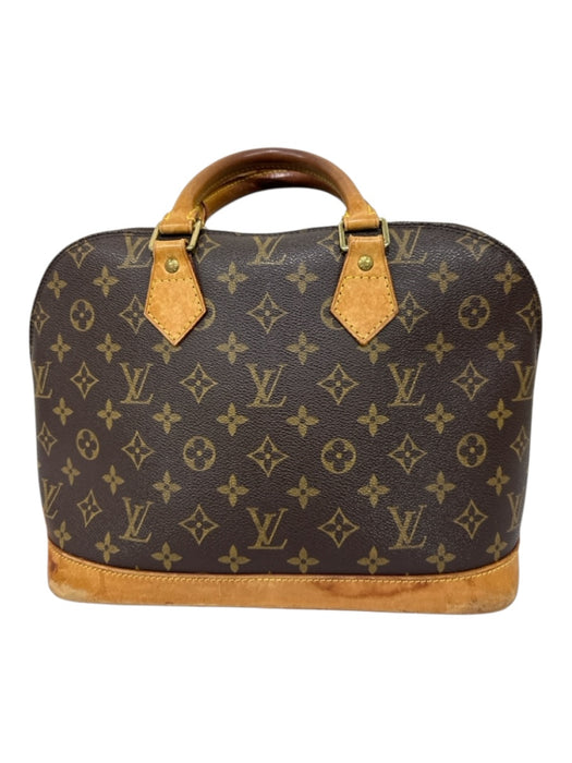 Louis Vuitton Brown & Amber Coated Canvas 2 Handles LV Monogram Alma Bag Brown & Amber / 35