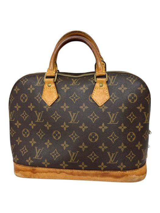 Louis Vuitton Brown & Amber Coated Canvas 2 Handles LV Monogram Alma Bag Brown & Amber / 35