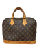 Louis Vuitton Brown & Amber Coated Canvas 2 Handles LV Monogram Alma Bag Brown & Amber / 35