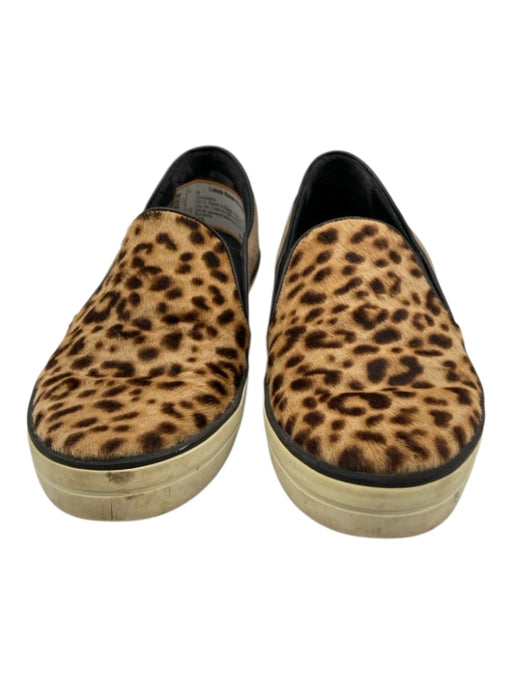 Burberry Shoe Size 39 Brown & Beige Pony Hair Canvas Slip On Sneakers Brown & Beige / 39