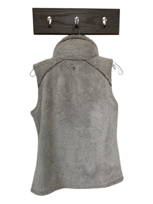Kuhl Size M Gray & Brown Polyester Hood Fuzzy Athletic Vest Gray & Brown / M