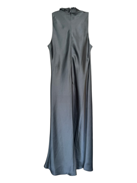 Antonio Melani Size 6 Black Polyester Mock Neck Sleeveless Back Zip Midi Dress Black / 6