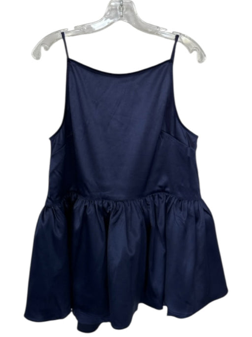 By Anthropologie Size S Navy Polyester Blend Sleeveless Tulle details Top Navy / S