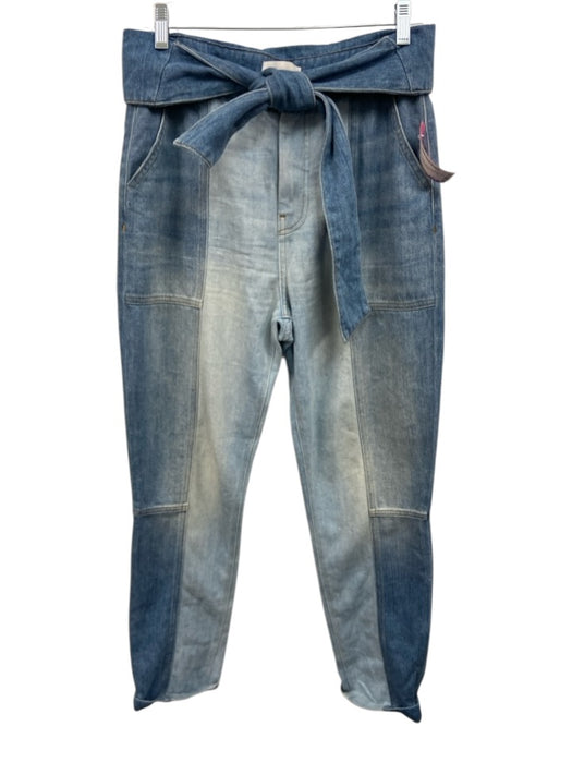 Jonathan Simkhai Size 29 Blue Wash Cotton Zip & Button Tie Waist Pockets Jeans Blue Wash / 29