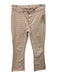 Paige Size 29 Pink & Multi Cotton Blend Plaid Zip & Button Flare Crop Pants Pink & Multi / 29