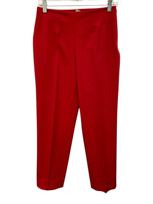 Piazza Sempione Size 42 Red Cotton Zip Side Trouser Pants Red / 42