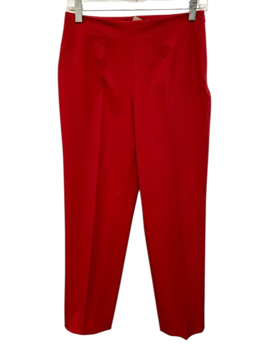 Piazza Sempione Size 42 Red Cotton Zip Side Trouser Pants Red / 42