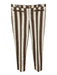Cartonnier Size 4 Brown & White Cotton Blend Striped Zip & Button Straight Pants Brown & White / 4