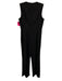Trina Turk Size 6 Black No Fabric Tag Sleeveless V Neck Wrap Front Jumpsuit Black / 6