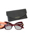 Dolce & Gabbana Red Acetate Angular Goldtone Detail Cat Eye Sunglasses Red