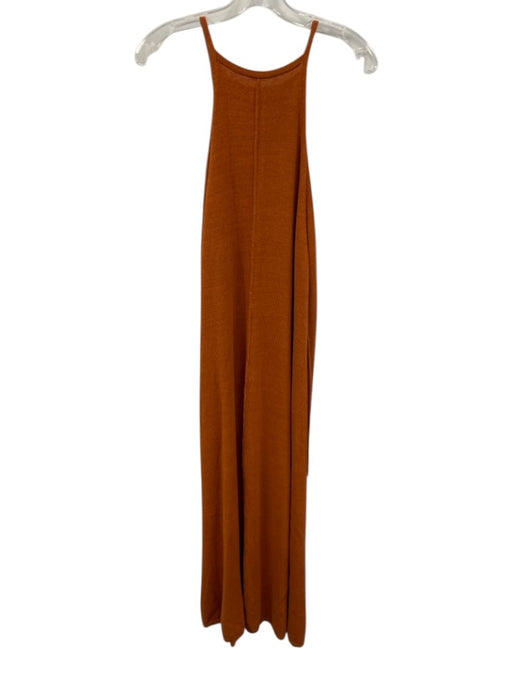 Cult Gaia Size XS Burnt Orange Linen Blend Sleeveless Tie Closure Knit Coverup Burnt Orange / XS