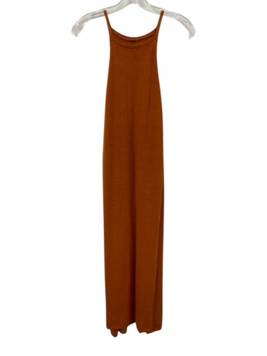 Cult Gaia Size XS Burnt Orange Linen Blend Sleeveless Tie Closure Knit Coverup Burnt Orange / XS