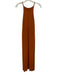 Cult Gaia Size XS Burnt Orange Linen Blend Sleeveless Tie Closure Knit Coverup Burnt Orange / XS