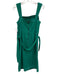 Maeve by ANTHROPOLGIE Size 6 Green Cotton Blend Button Detail Square Neck Dress Green / 6