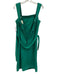 Maeve by ANTHROPOLGIE Size 6 Green Cotton Blend Button Detail Square Neck Dress Green / 6