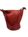 Coach Burnt Orange Leather Zip Top Shoulder Strap Tote Bucket Bag Burnt Orange / L