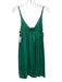 Susana Monaco Size 6 Green Silk Sleeveless V Neck Ruffle Detail Dress Green / 6