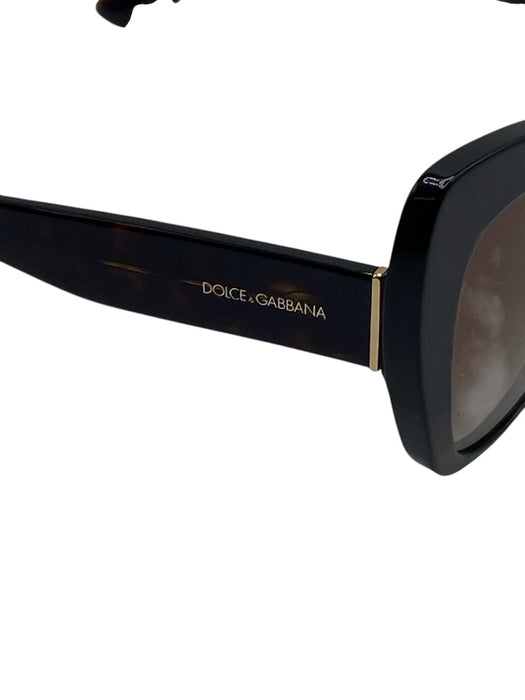 Dolce & Gabbana Dark Brown Acetate Tortoiseshell Cat Eye Sunglasses Dark Brown