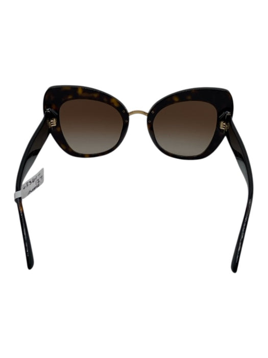 Dolce & Gabbana Dark Brown Acetate Tortoiseshell Cat Eye Sunglasses Dark Brown
