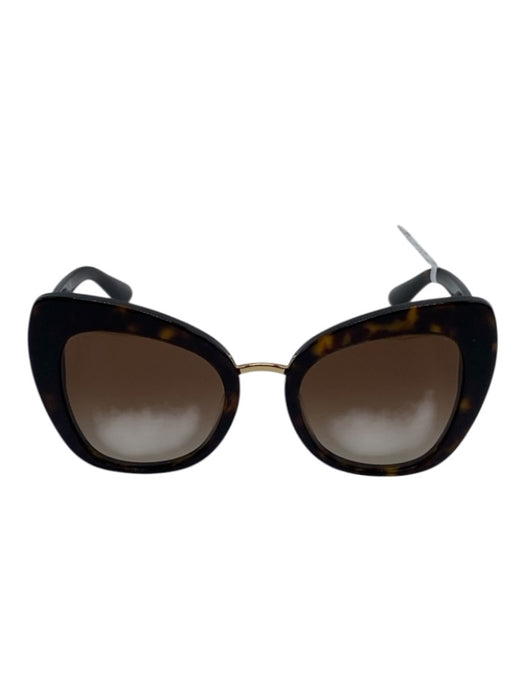 Dolce & Gabbana Dark Brown Acetate Tortoiseshell Cat Eye Sunglasses Dark Brown