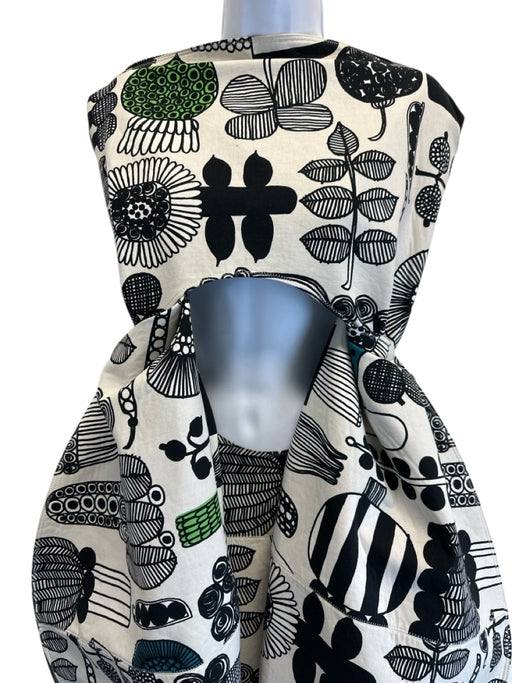Comme De Garcon Size S White, Black & Multi Cotton & Nylon Printed Cut Out Gown White, Black & Multi / S