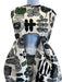 Comme De Garcon Size S White, Black & Multi Cotton & Nylon Printed Cut Out Gown White, Black & Multi / S