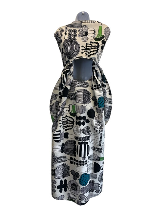 Comme De Garcon Size S White, Black & Multi Cotton & Nylon Printed Cut Out Gown White, Black & Multi / S