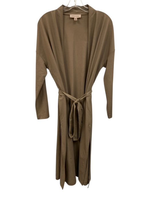 Philosophy by Republic Size S Taupe Viscose Blend Open Front Long Cardigan Taupe / S