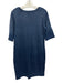 Splendid Size M Navy Cotton Wide Neck Short Sleeve Knee Length Dress Navy / M