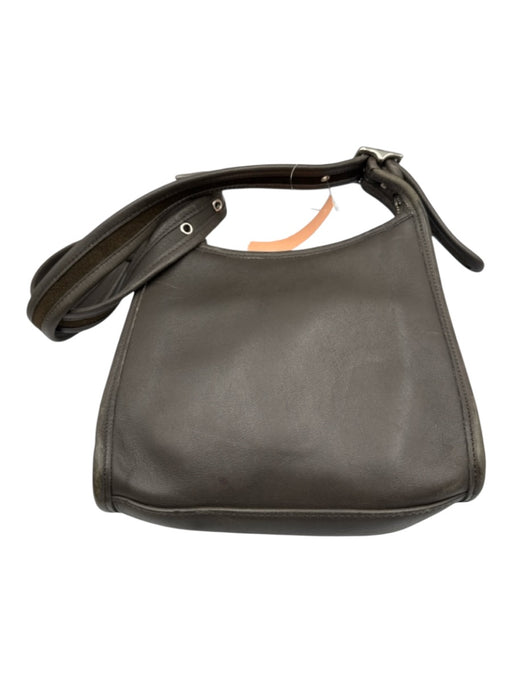 Coach Dark Brown Leather Crossbody Vintage Turnlock Bag Dark Brown / Mini