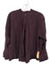 COS Size 2 Burgundy Rayon Blend High Neck Long Sleeve Top Burgundy / 2