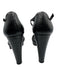 Stuart Weitzman Shoe Size 6.5 Black Leather Croc Embossed Platform Sandals Black / 6.5