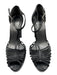 Stuart Weitzman Shoe Size 6.5 Black Leather Croc Embossed Platform Sandals Black / 6.5