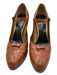 Prada Shoe Size 35.5 Brown Leather Mary Jane Pump Bow Detail Shoes Brown / 35.5