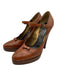 Prada Shoe Size 35.5 Brown Leather Mary Jane Pump Bow Detail Shoes Brown / 35.5