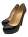 Louboutin Shoe Size 36 Black Leather Closed toe Pump Slide On Dustbag Inc. Shoes Black / 36